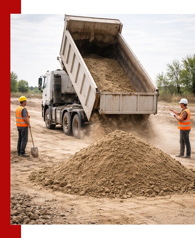 Доставка самосвалом 15 кубов в Евпатории за город и по городу