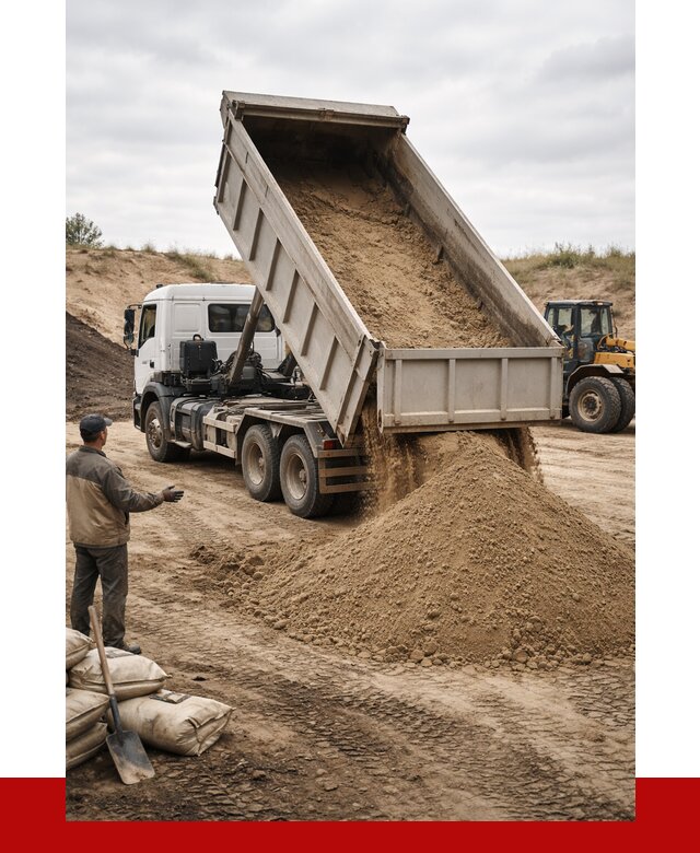 Доставка самосвалом 20 кубов в Евпатории от 7900 р. | ПРОНЕРУДЕвп