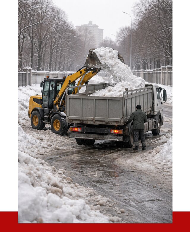 Вывоз снега с погрузкой в Евпатории от 3687 р. ПРОНЕРУДЕвп