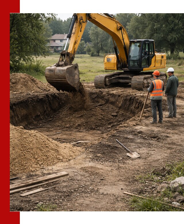 Рытье котлована под фундамент в Евпатории (быстро и недорого)