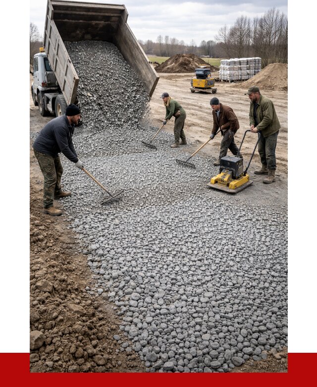 Устройство щебеночной подушки в Евпатории от 4740 р. ПРОНЕРУДЕвп