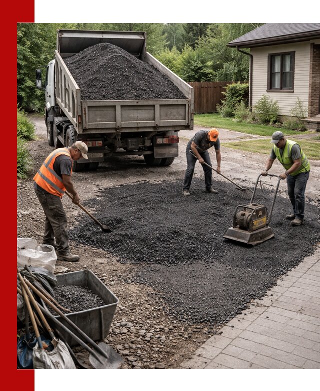 Асфальтовая крошка для двора с доставкой в Евпатории